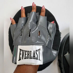 Everlast Punch Mitts Grey/Black Unisex Like New Boxing Training Boxing Workout